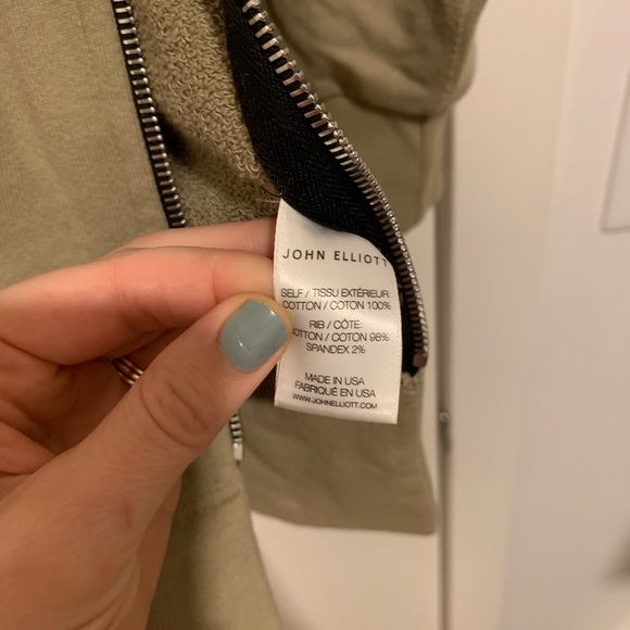 John Elliot Hooded Villian Sweatshirt Tan Size 1 - Picture 7 of 10